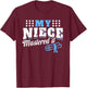 My Niece Mastered It Fun Aunt Uncle Master Graduation T-Shirt - T-Shirt | Maroon