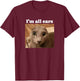 Funny no ears cat meme T-Shirt - T-Shirt | Maroon