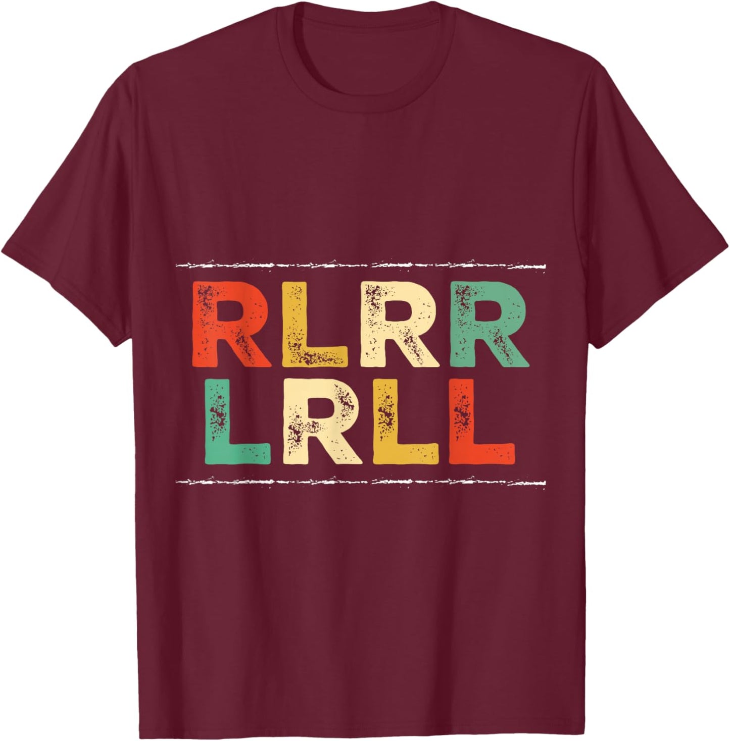 Drummer RLRRLRLL Motif Musique rétro T-Shirt - T-Shirt | Maroon
