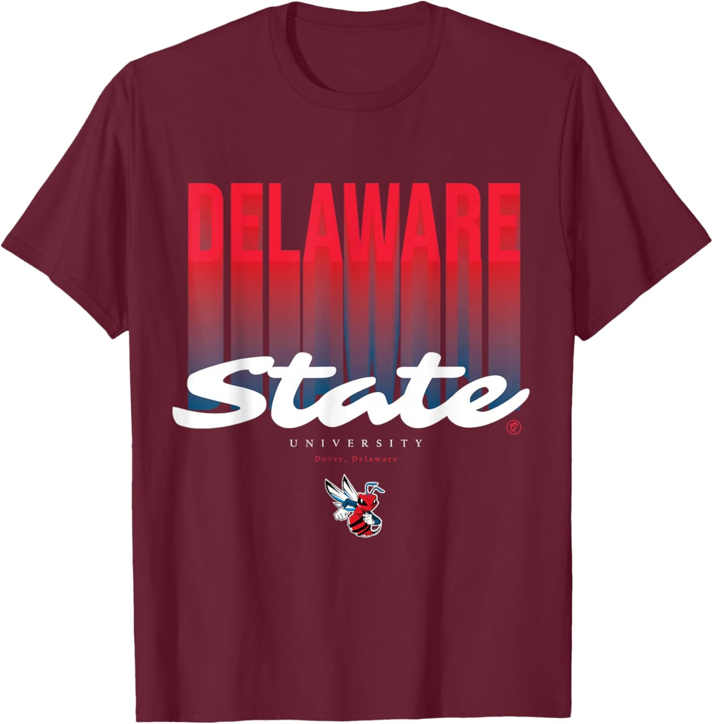 The Yard Essentials - Delaware State University - DSU Fade T-Shirt - T-Shirt | Maroon