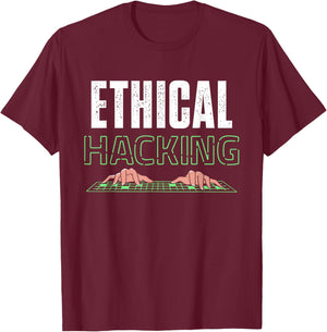 Ethical Hacking Computer Hack Hackrer T-Shirt - T-Shirt | Maroon