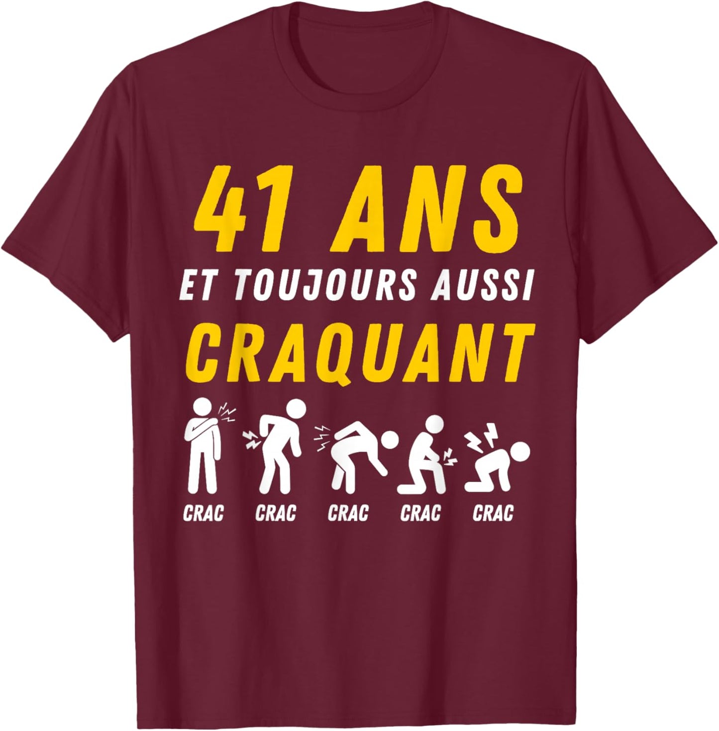 Idée Cadeau Humour 41e Anniv 1985 Anniversaire 41 Ans Homme T-Shirt - T-Shirt | Maroon