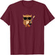 Funny Owl Wearing Sunglasses Playing Bass Guitar T-Shirt - T-Shirt | Maroon
