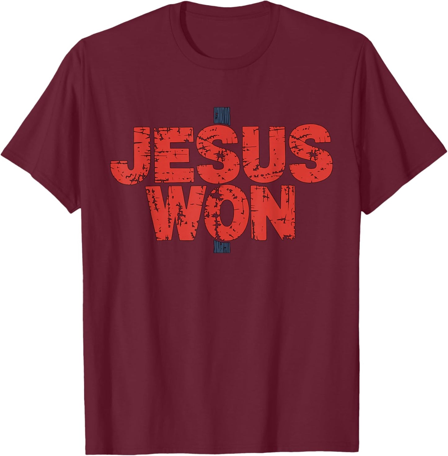 Jesus Won Christian Religious Faith T-Shirt - T-Shirt | Maroon