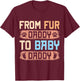From Fur Daddy To Baby Daddy Funny Dog Dad Pregnancy Announc Men T-Shirt - T-Shirt | Maroon