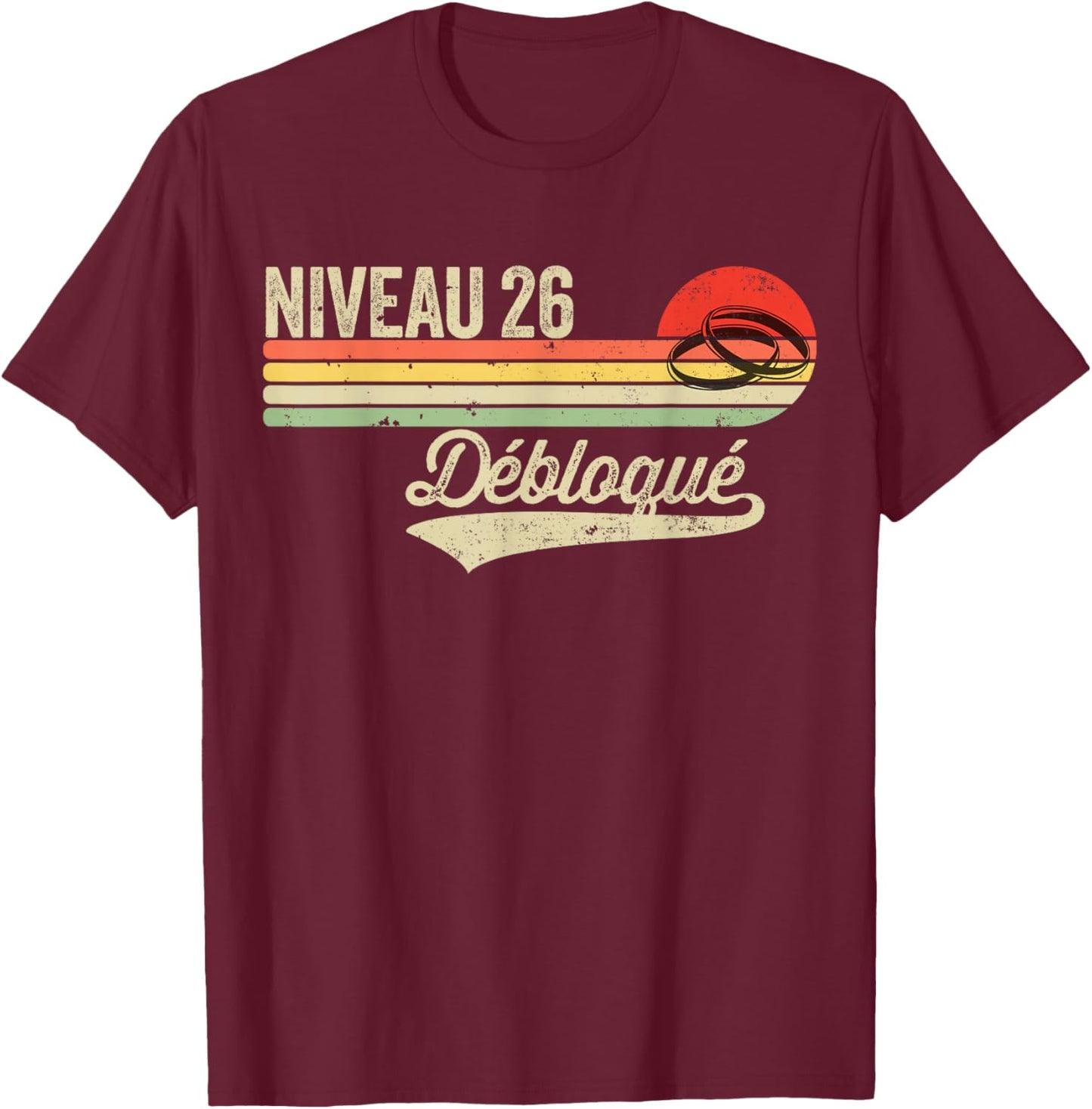 Idée Cadeau Humour Noces de Jade - 26 Ans de Mariage T-Shirt - T-Shirt | Maroon