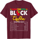 Juneteenth Black African Queen Nutritional Facts T-Shirt - T-Shirt | Maroon
