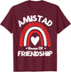 Amistad House of Friendship Vintage Rainbow Spirit T-Shirt - T-Shirt | Maroon