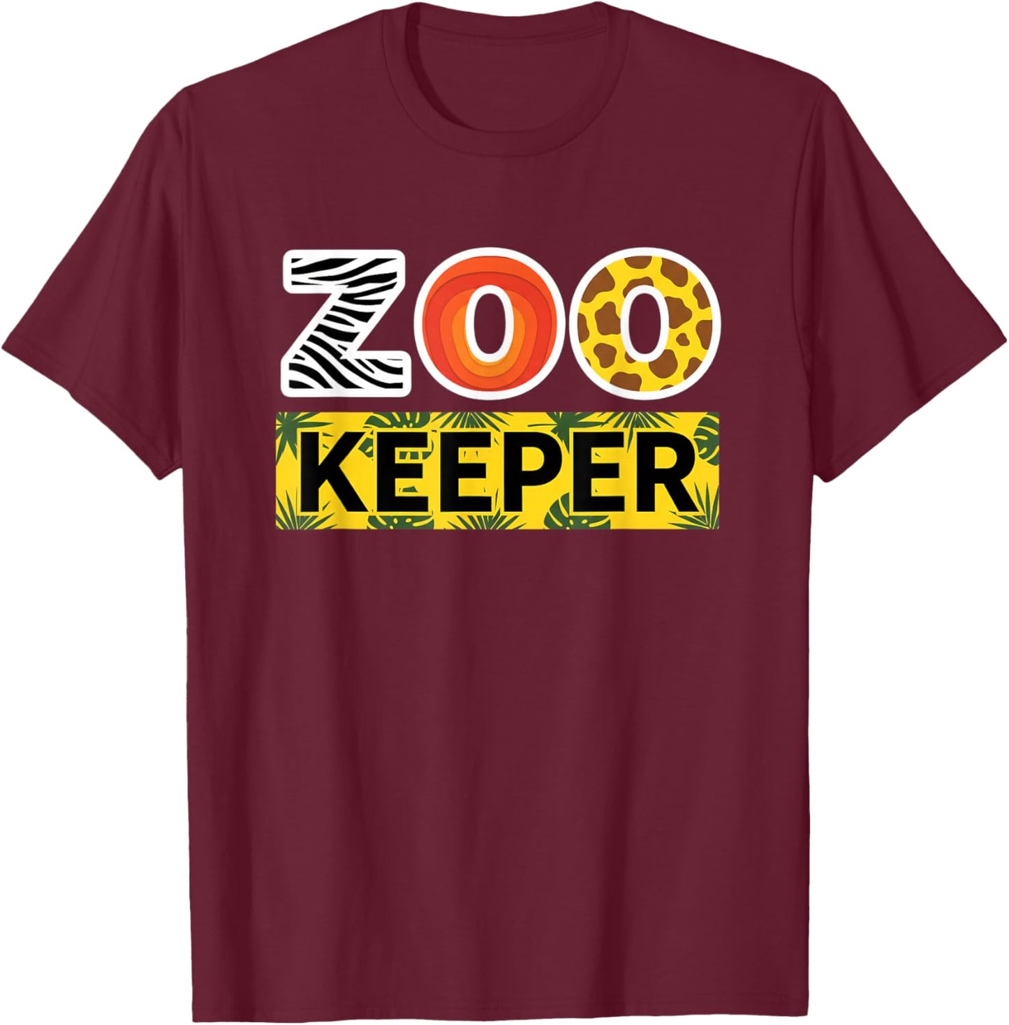 Halloween Zoo Keeper Costume Zoo Keeper Safari Animal Keeper T-Shirt - T-Shirt | Maroon