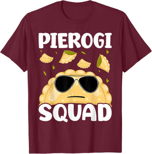 Pierogi Squad Poland Pierogi T-Shirt - T-Shirt | Maroon