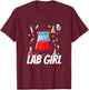 Women's Chemistry Gift Woman Lab Chemistry Science Funny , black T-Shirt - T-Shirt | Maroon