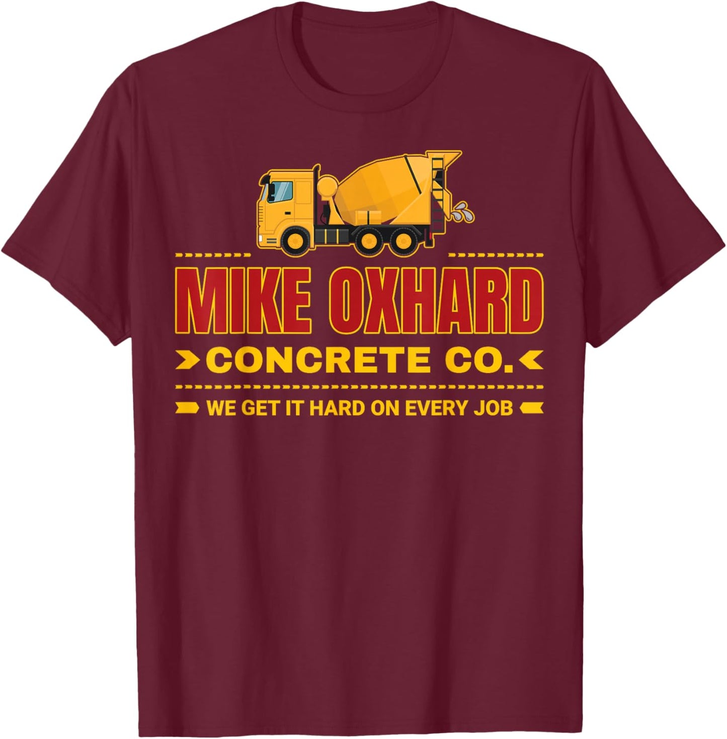 Mike Oxhard Funny Adult Humor Pun Innuendo Joke Gag Gifts T-Shirt - T-Shirt | Maroon