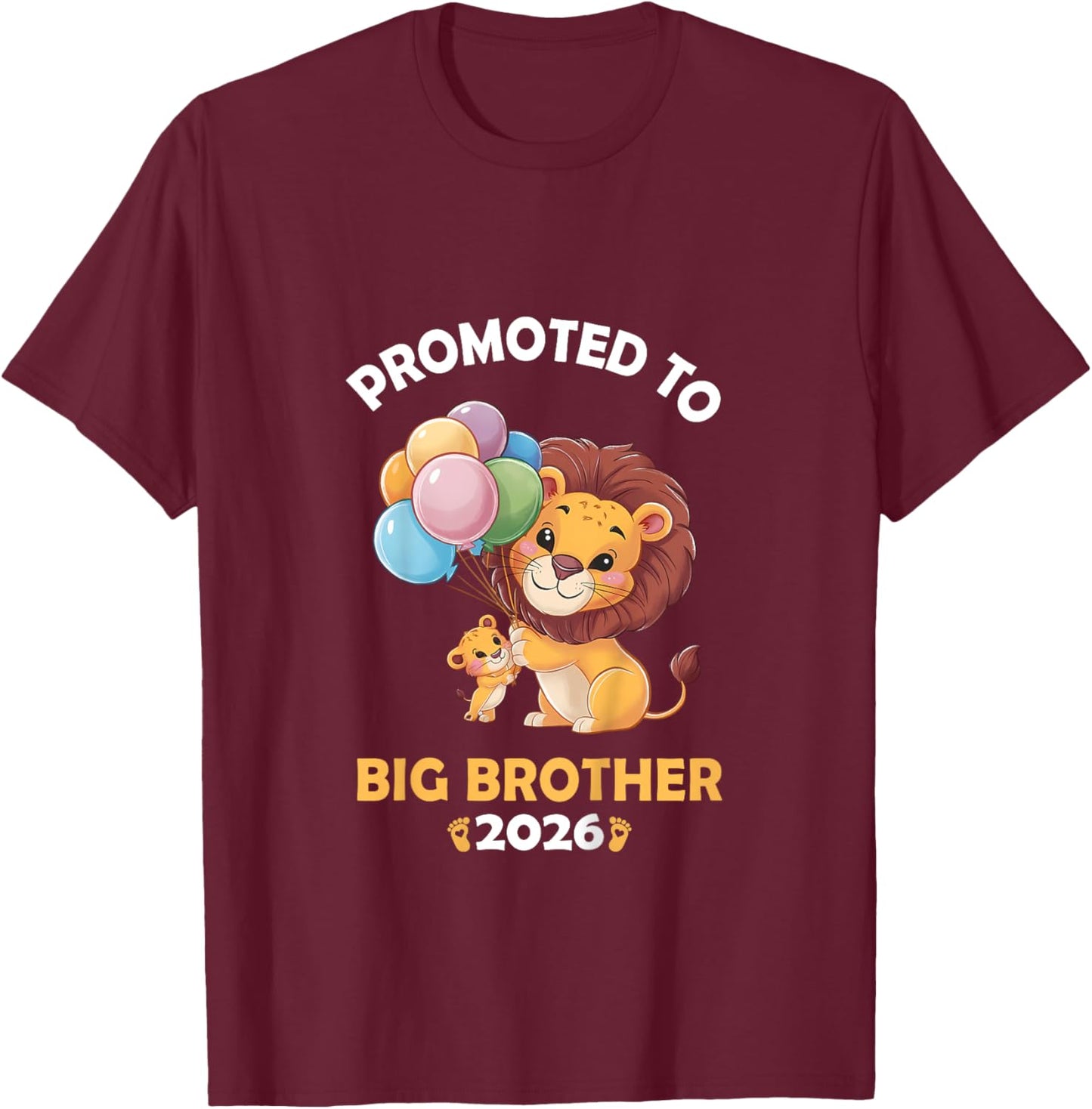 Kids Promoted To Big Brother 2026 Toddler Boys T-Shirt - T-Shirt | Maroon