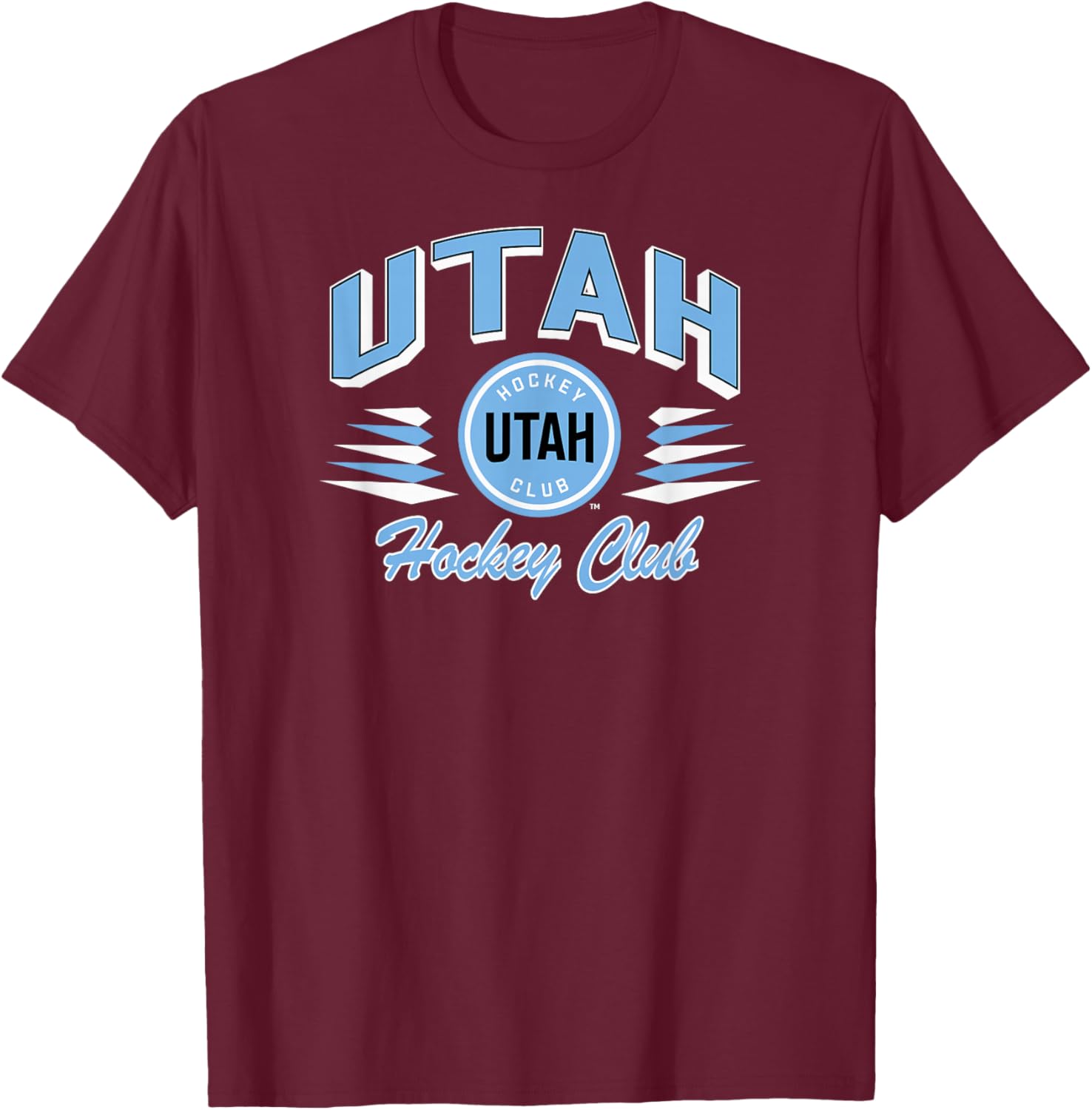 Utah Hockey Club Retro Diamond Dark Heather T-Shirt - T-Shirt | Maroon