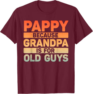 Pappy Design For Grandpa From Grandkids Father's Day Pappy T-Shirt - T-Shirt | Maroon