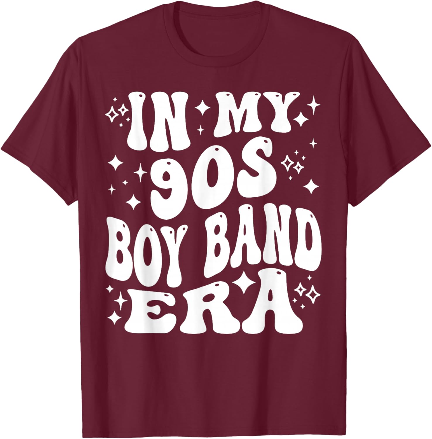 In My 90s Boy Band Era - Funny 90s, Boyband T-Shirt - T-Shirt | Maroon