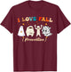 Retro I Love Fall Prevention Fall Nurse Ghost Halloween T-Shirt - T-Shirt | Maroon