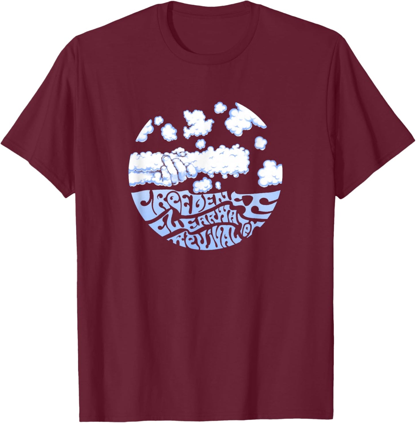 Creedence Clearwater Revival Clouds T-Shirt - T-Shirt | Maroon