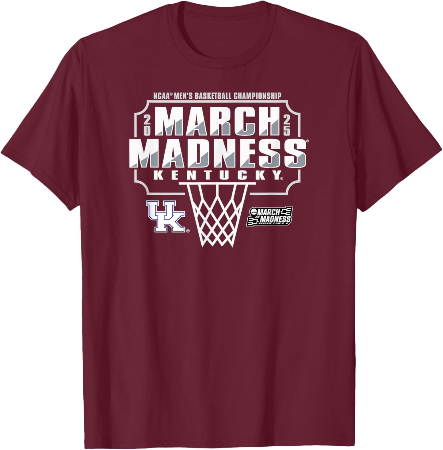 Kentucky Wildcats March Madness 2025 Men's Basketball T-Shirt - T-Shirt | Maroon