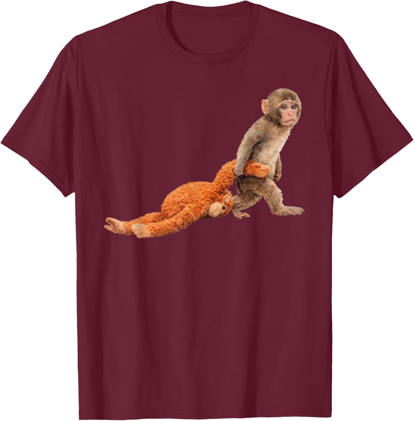 Punch Baby Monkey T-Shirt - T-Shirt | Maroon