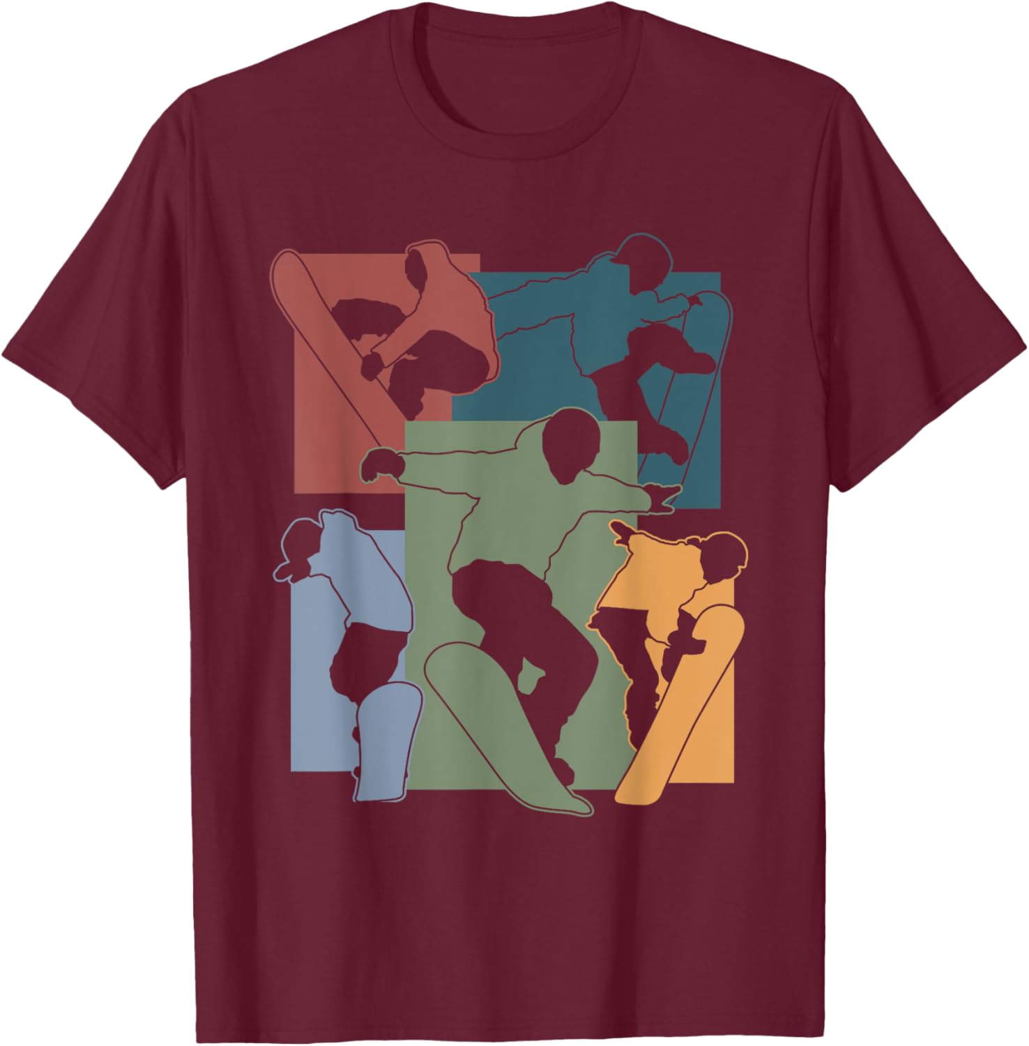 Funny Snowboarding Lover Snowboarder Winter Sports Snowboard T-Shirt - T-Shirt | Maroon