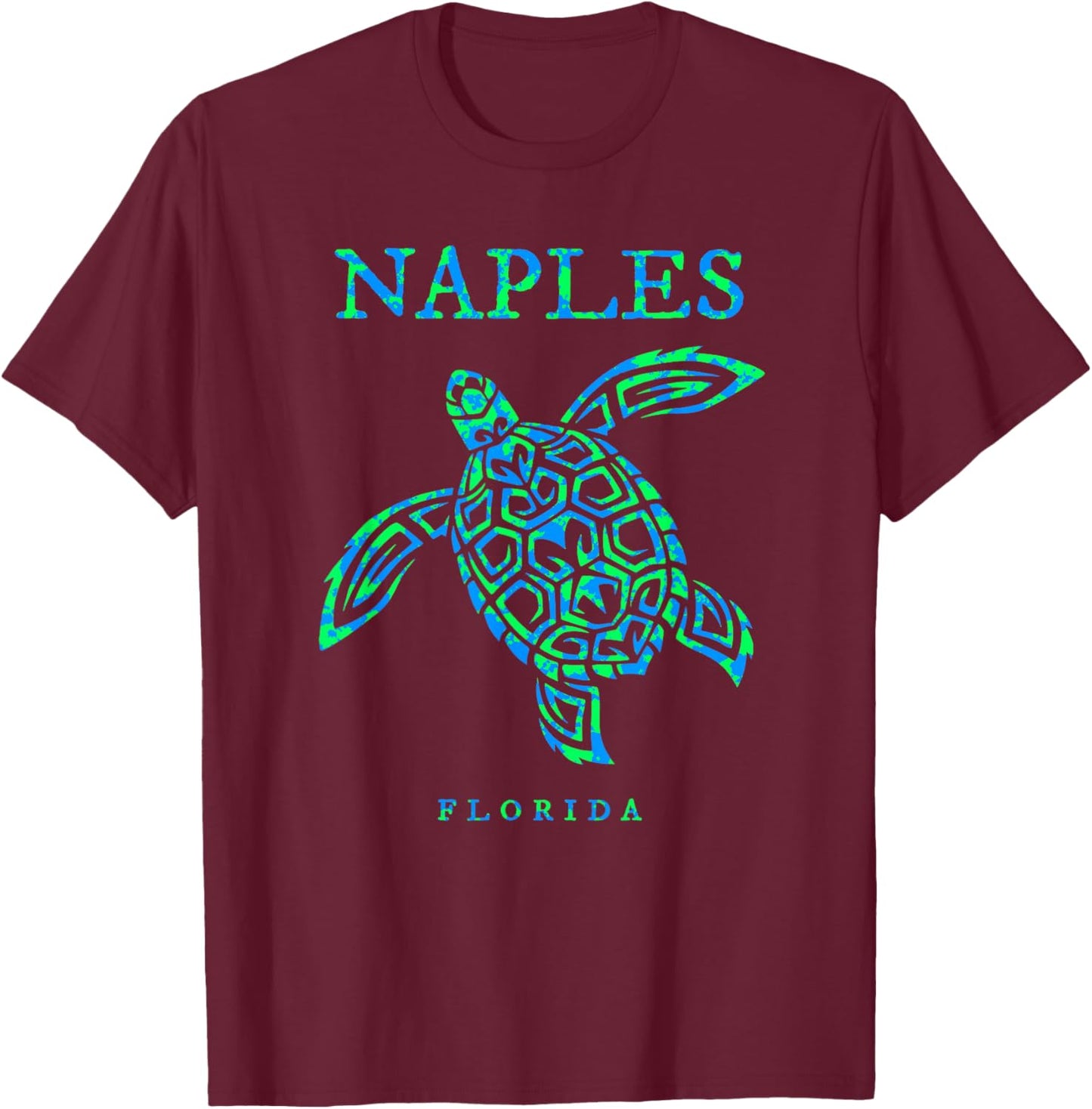 Naples Florida Sea Turtle Boys Girls Toddler T-Shirt - T-Shirt | Maroon