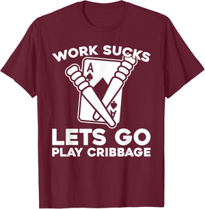 Counting - Board Pegs Card Games Cribbage T-Shirt - T-Shirt | Maroon