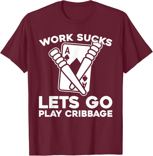 Counting - Board Pegs Card Games Cribbage T-Shirt - T-Shirt | Maroon