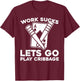 Counting - Board Pegs Card Games Cribbage T-Shirt - T-Shirt | Maroon
