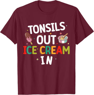 Tonsil Removal Tonsils Removal Recovery Funny Tonsillectomy T-Shirt - T-Shirt | Maroon