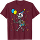 Skeleton Birthday Halloween Costume Boys Teens Girls Kids T-Shirt - T-Shirt | Maroon