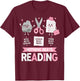 Nothing Beats Reading Funny Rock Paper Scissors Book Lover T-Shirt - T-Shirt | Maroon
