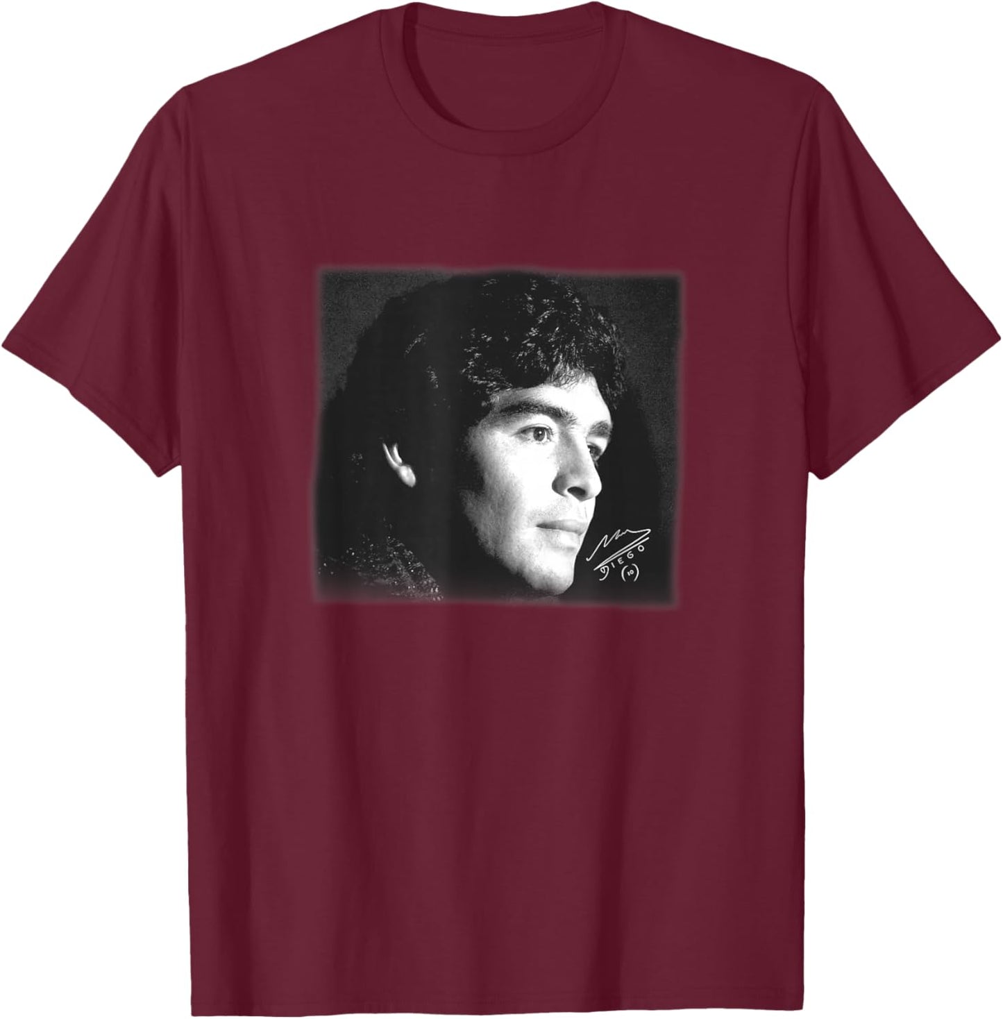Portrait of Maradona T-Shirt - T-Shirt | Maroon