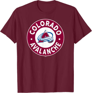 Colorado Avalanche Symbol Black Officially Licensed T-Shirt - T-Shirt | Maroon