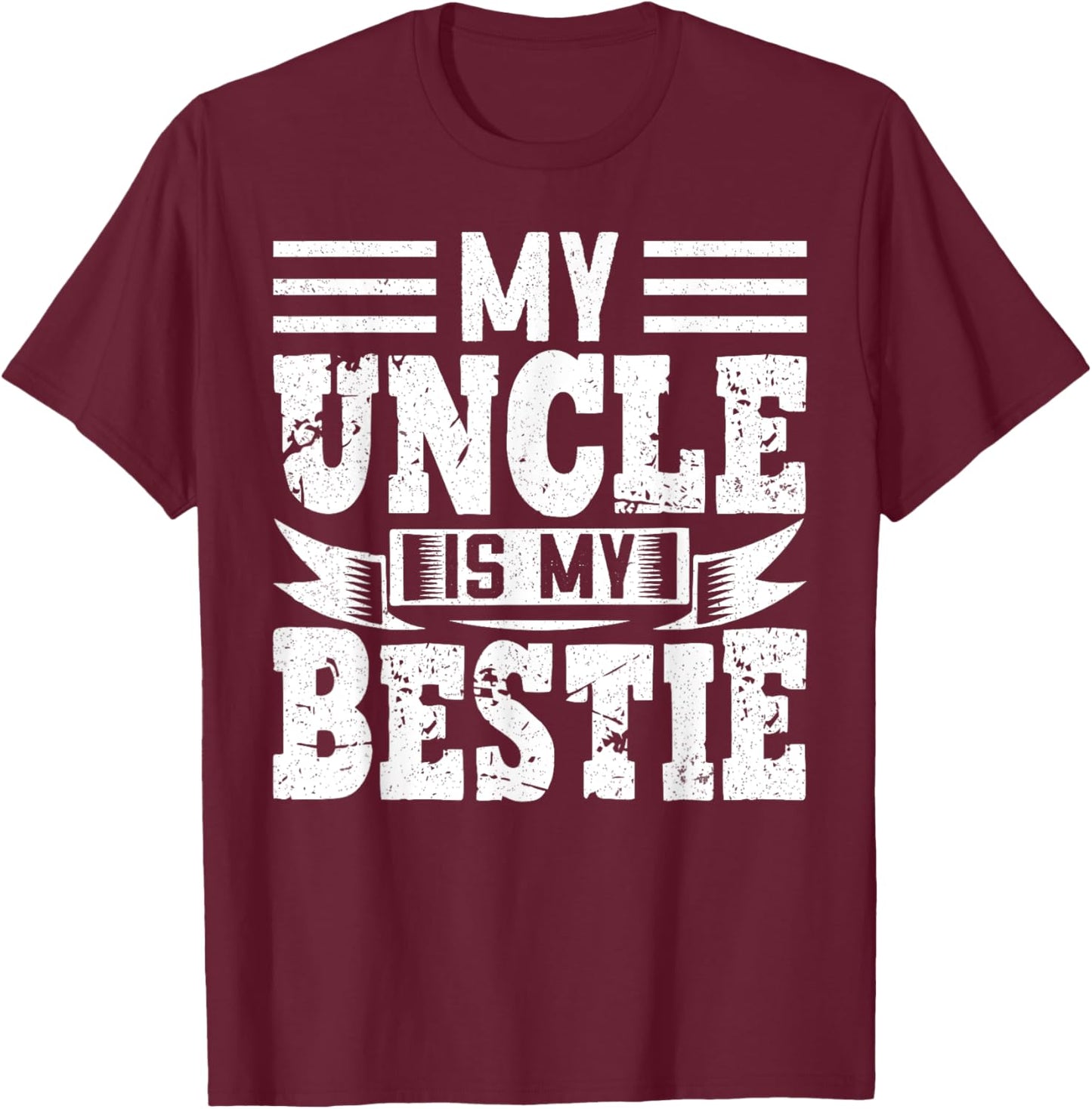 My Uncle Is My Bestie Niece Nephew Matching Family Tie Dye T-Shirt - T-Shirt | Maroon