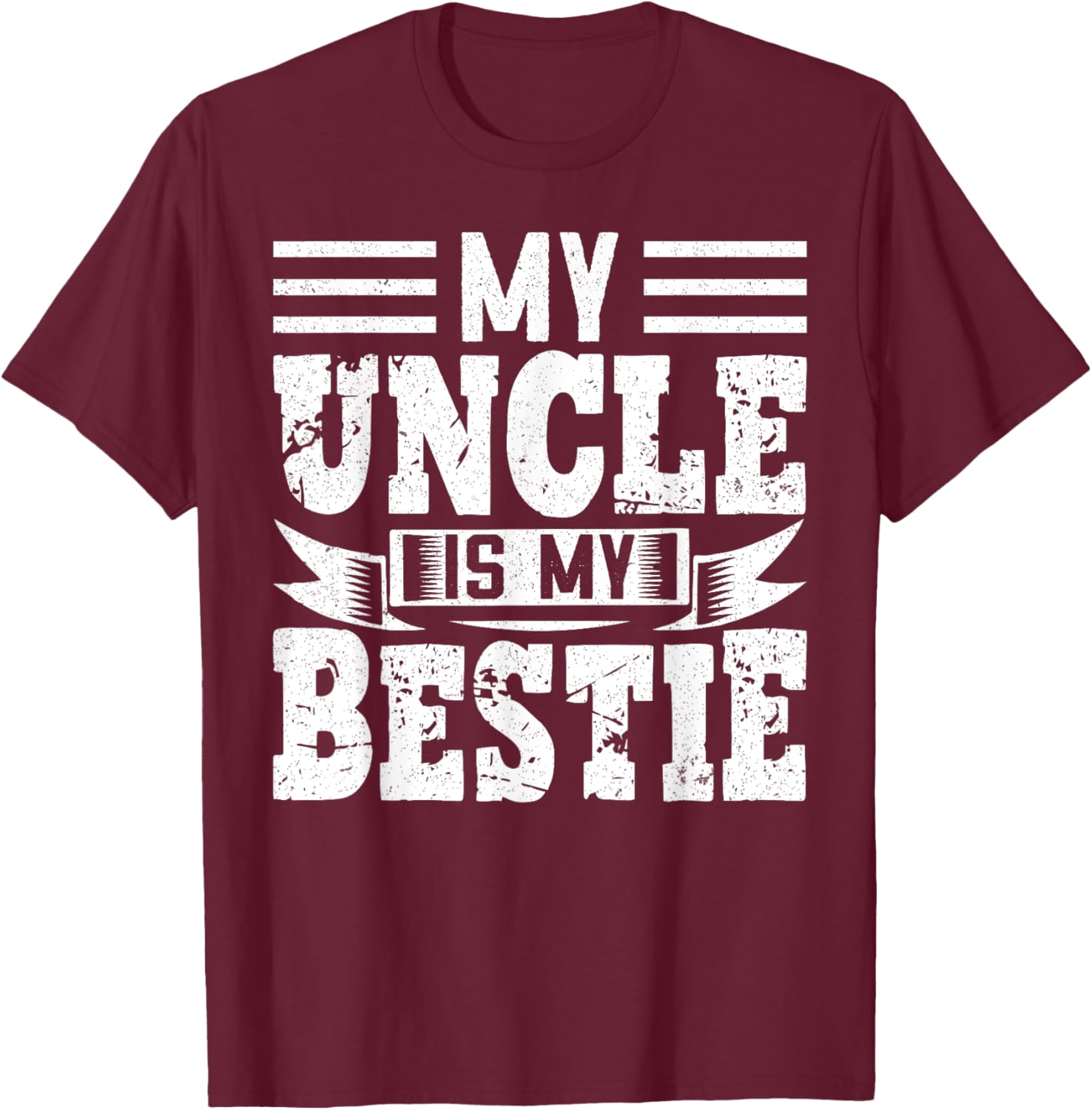 My Uncle Is My Bestie Niece Nephew Matching Family Tie Dye T-Shirt - T-Shirt | Maroon