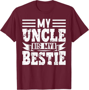 My Uncle Is My Bestie Niece Nephew Matching Family Tie Dye T-Shirt - T-Shirt | Maroon