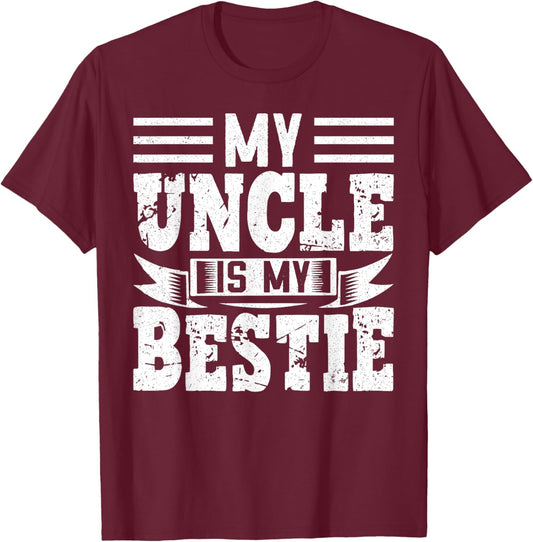 My Uncle Is My Bestie Niece Nephew Matching Family Tie Dye T-Shirt - T-Shirt | Maroon