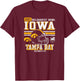 Iowa Hawkeyes ReliaQuest Bowl 2025 Officially Licensed T-Shirt - T-Shirt | Maroon