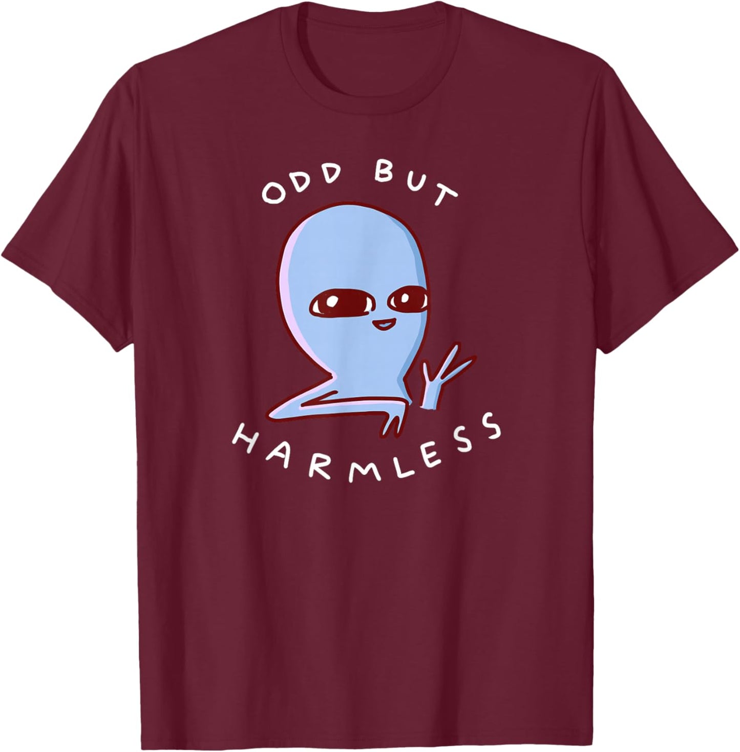Threadless Nathan W. Pyle Odd But Harmless Graphic T-Shirt - T-Shirt | Maroon