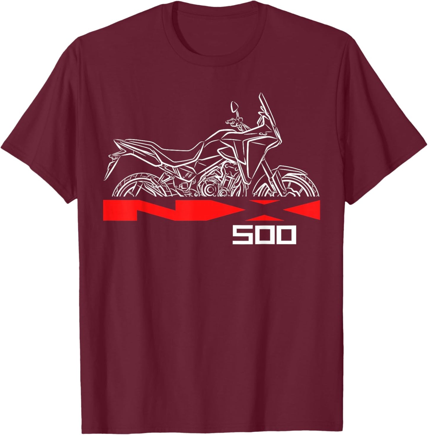 NX500 for ADV Riders, Motorcycle T-Shirt - T-Shirt | Maroon