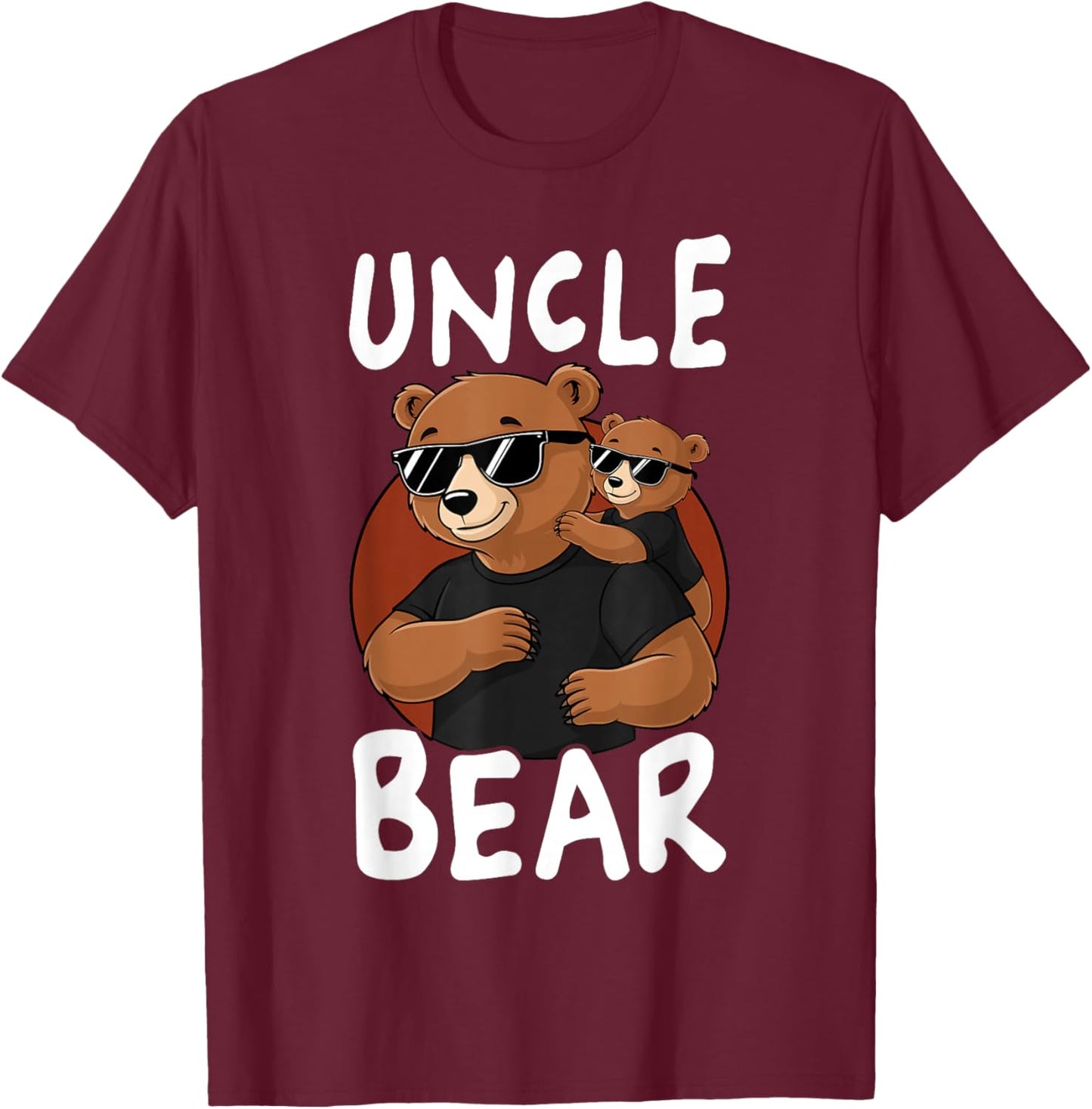 Cool Uncle Bear Family Bears T-Shirt - T-Shirt | Maroon
