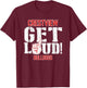 Crestview High School GET LOUD Bulldogs T-Shirt - T-Shirt | Maroon