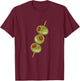 Olives on a toothpick, martini cocktail ready T-Shirt - T-Shirt | Maroon