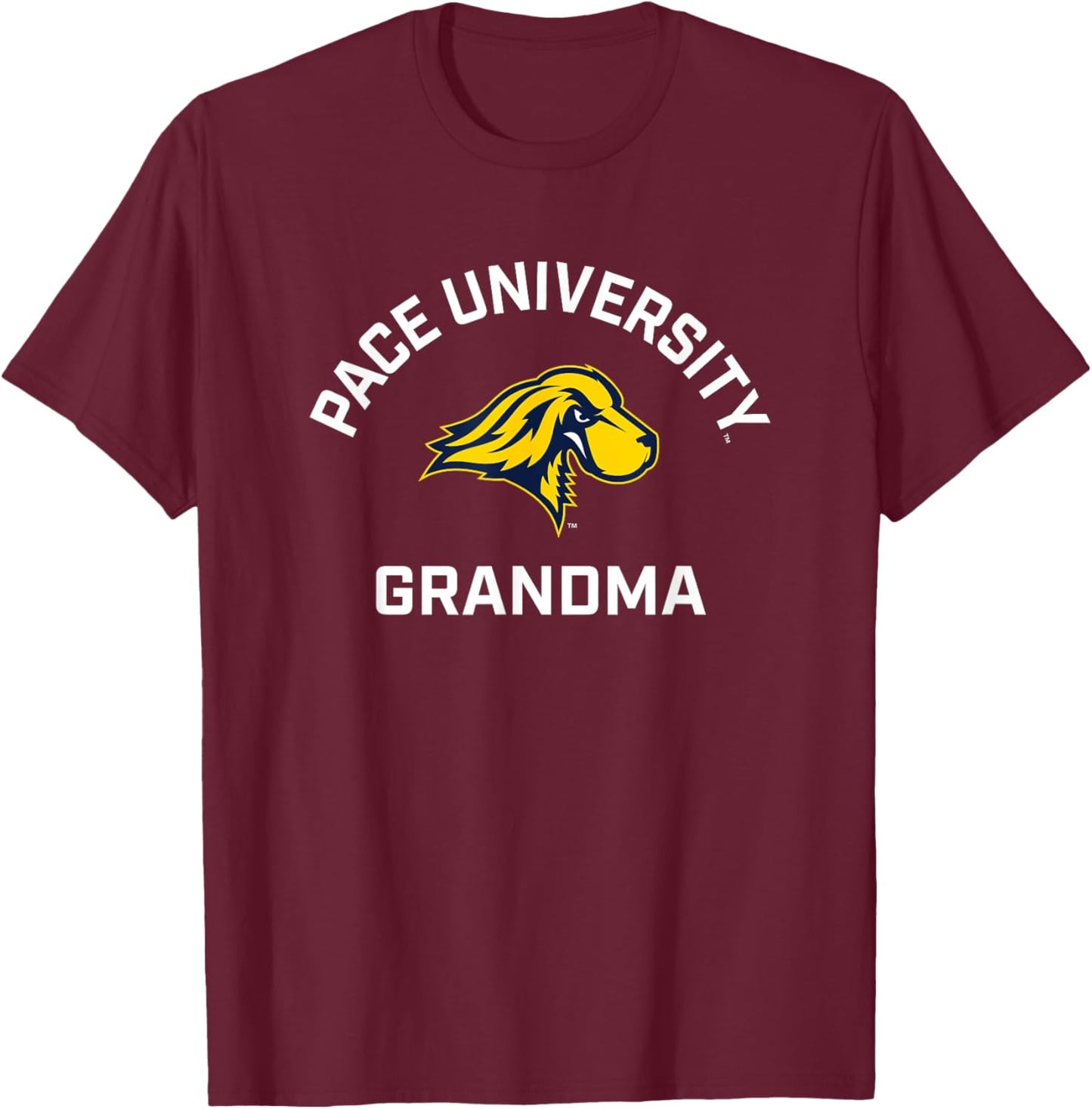 Pace University Setters Arched Grandma T-Shirt - T-Shirt | Maroon