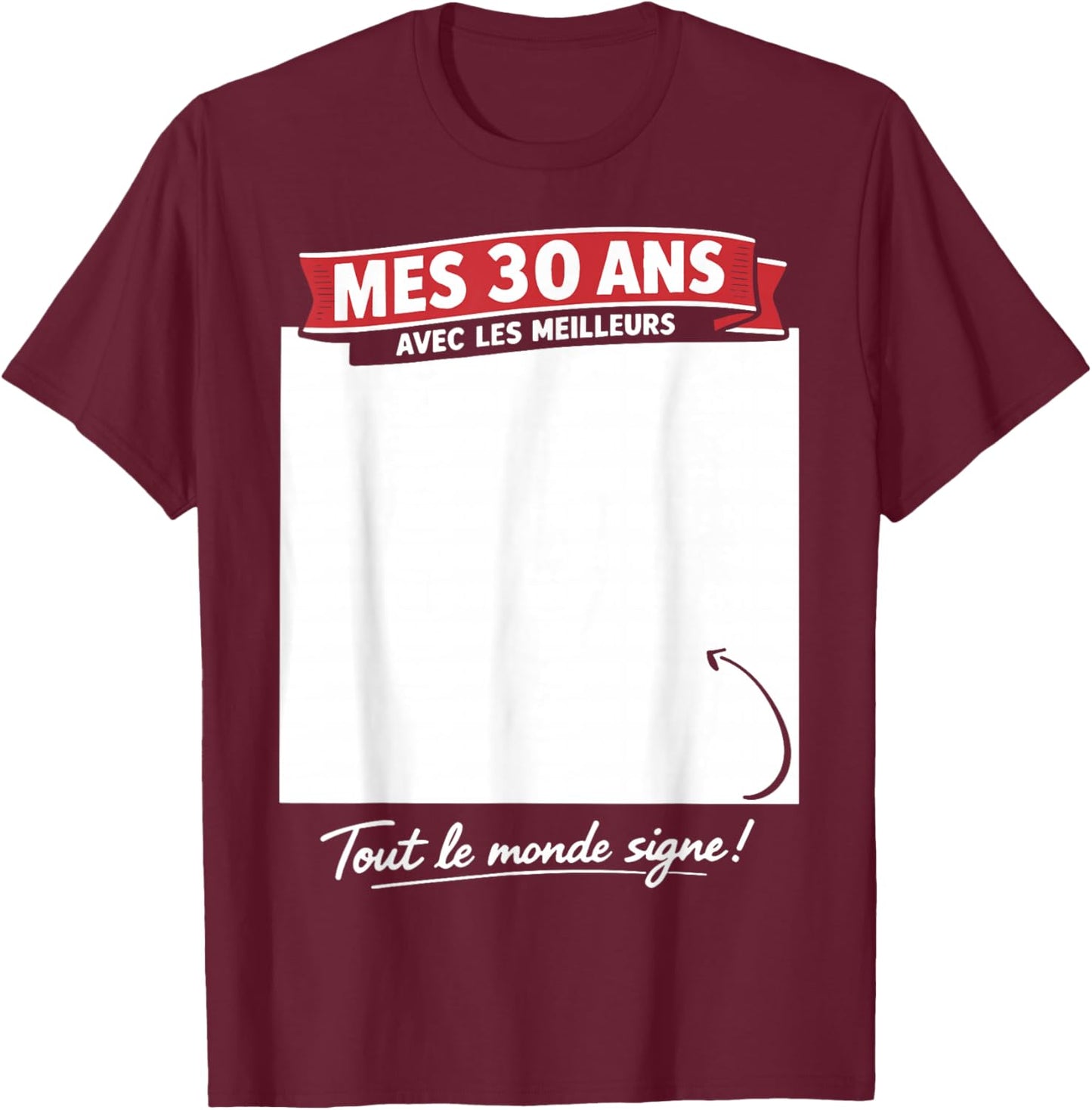 30ème Anniversaire Homme Femme 30 Ans 1996 déco drôle Cadeau T-Shirt - T-Shirt | Maroon