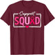 Support Squad Pink Breast Cancer Awareness Ribbon T-Shirt - T-Shirt | Maroon