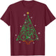 Road Bike Bicycle Funny Christmas Tree Cyclist Kids Adults T-Shirt - T-Shirt | Maroon