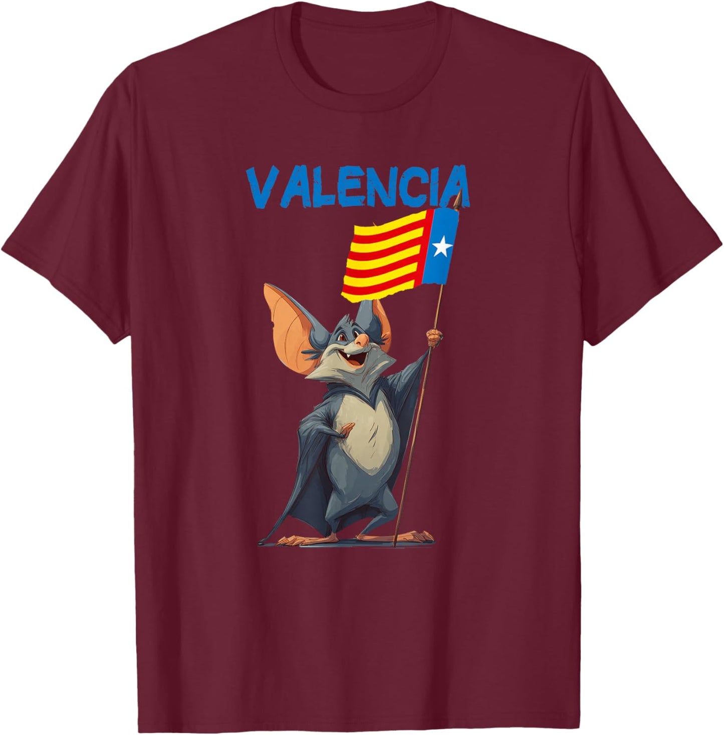 Costume de Chauve-Souris Valencia Cool pour Adultes et Enfants T-Shirt - T-Shirt | Maroon