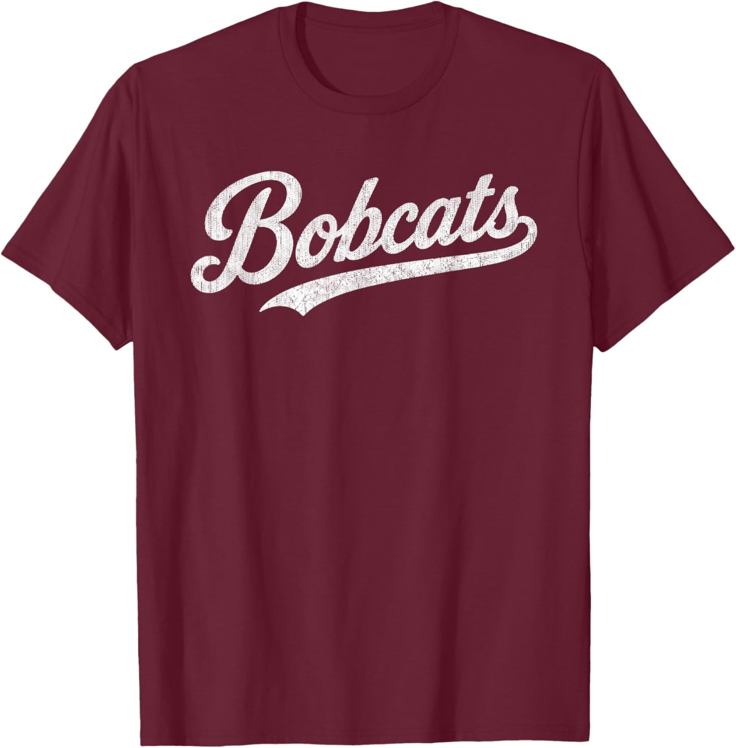 Bobcats High School Sports Team Spirit Vintage T-Shirt - T-Shirt | Maroon
